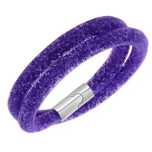 Swarovski Stardust Purple Crystal Double Bracelet